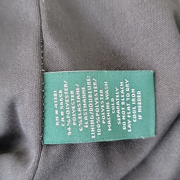 Lauren Ralph Lauren Ruffle Sleeve Shift Dress Back Zip Eye Hook Closure Sz 16 - Picture 8 of 11